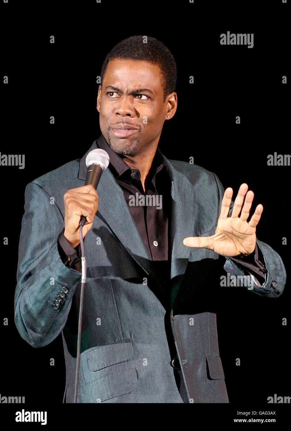 American comedian Chris Rock performs live at the Hammersmith Apollo in ...