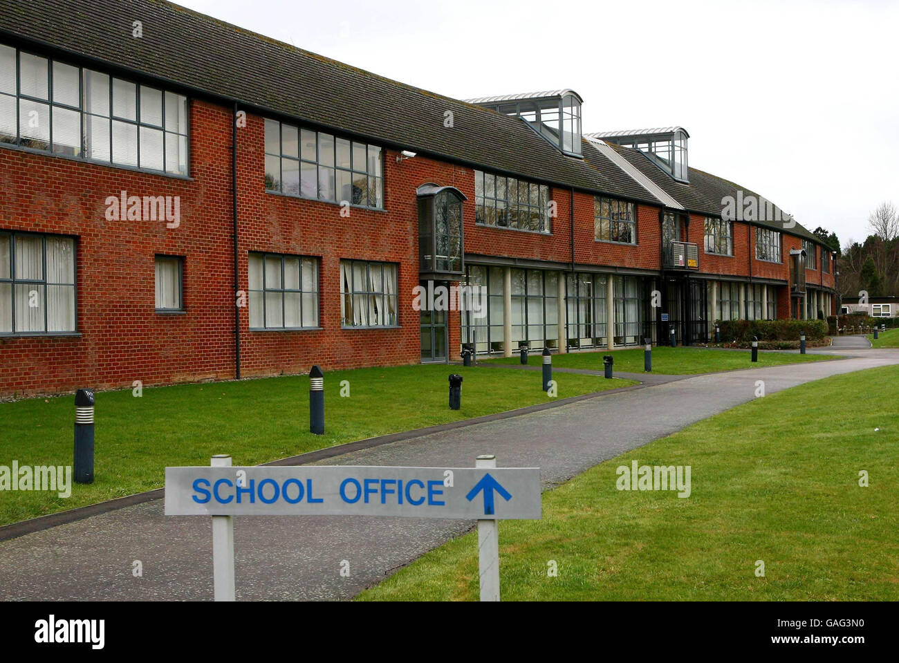 A general view of Tanbridge House School in Horsham, West Sussex where 14-year-old Belinda Allen who was found hanging from a tree in Church lane, Southwater, attended. Stock Photo