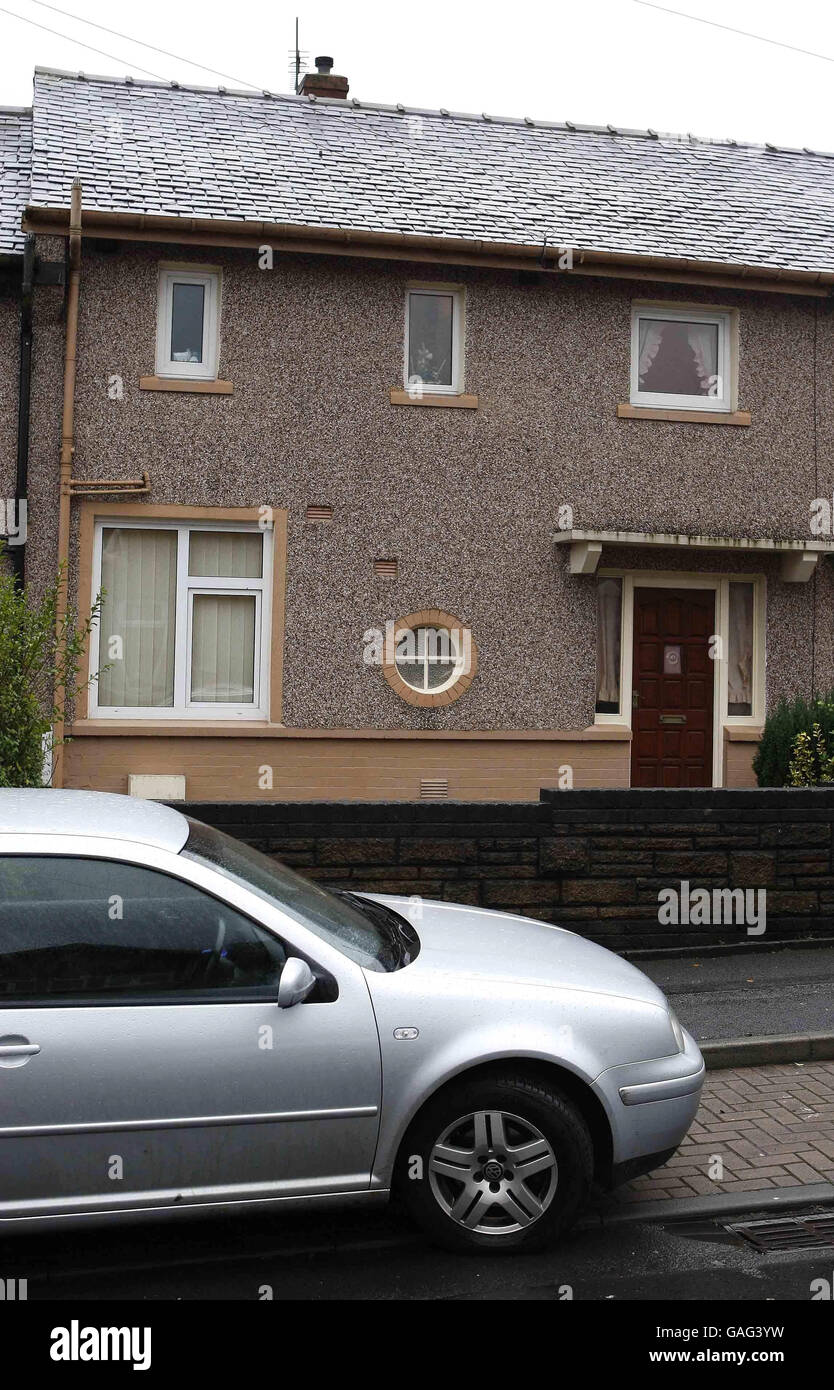 The house in Rakeshouse Road in Nelson, Lancashire, where the bodies of