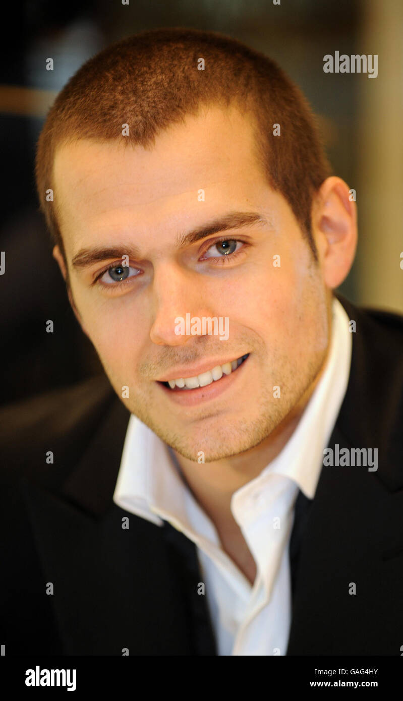 Actor Henry Cavill poses as the face of Dunhill London at the fragrance's launch in Selfridges, central London. Stock Photo