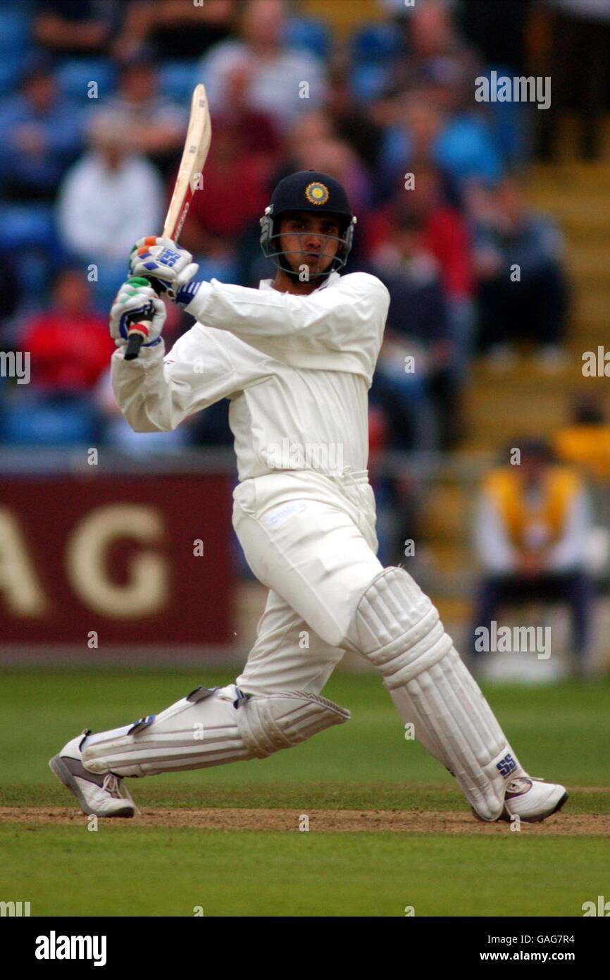 Cricket - England v India - Third npower Test - Second Day. India's Sourav Ganguly in action against England. Stock Photo