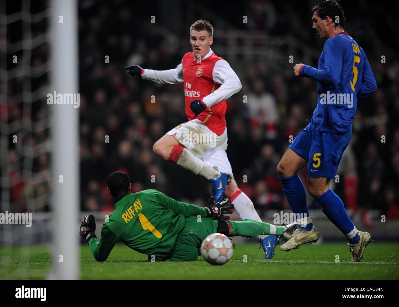 Steaua Bucuresti players warm up with UEFA Champions League match balls  Stock Photo - Alamy