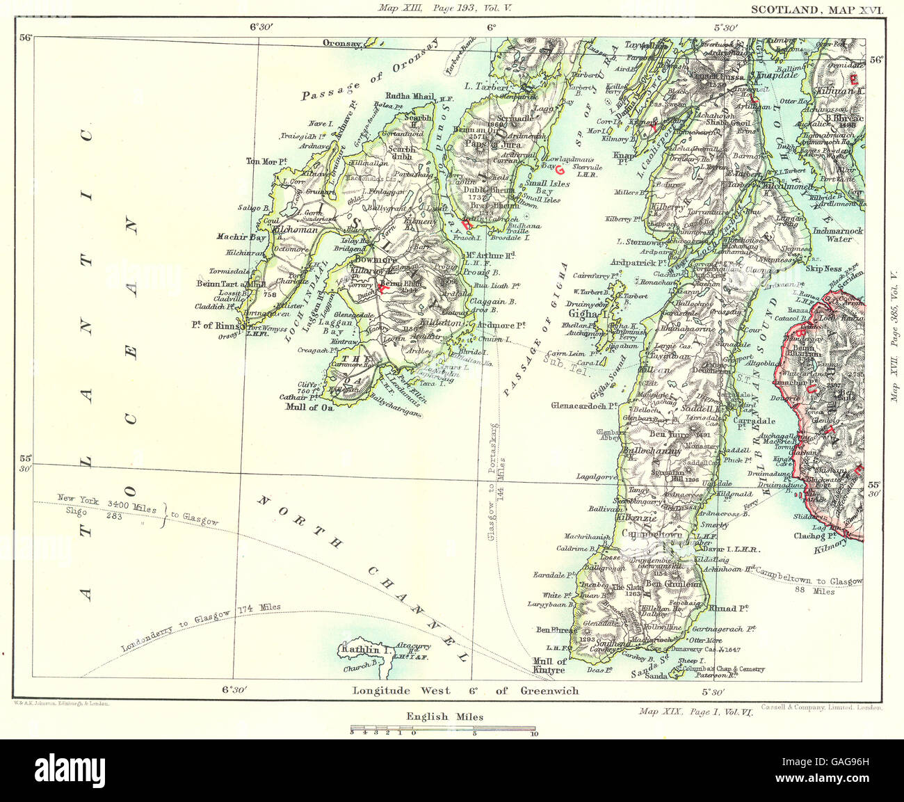Mull of kintyre map hires stock photography and images Alamy