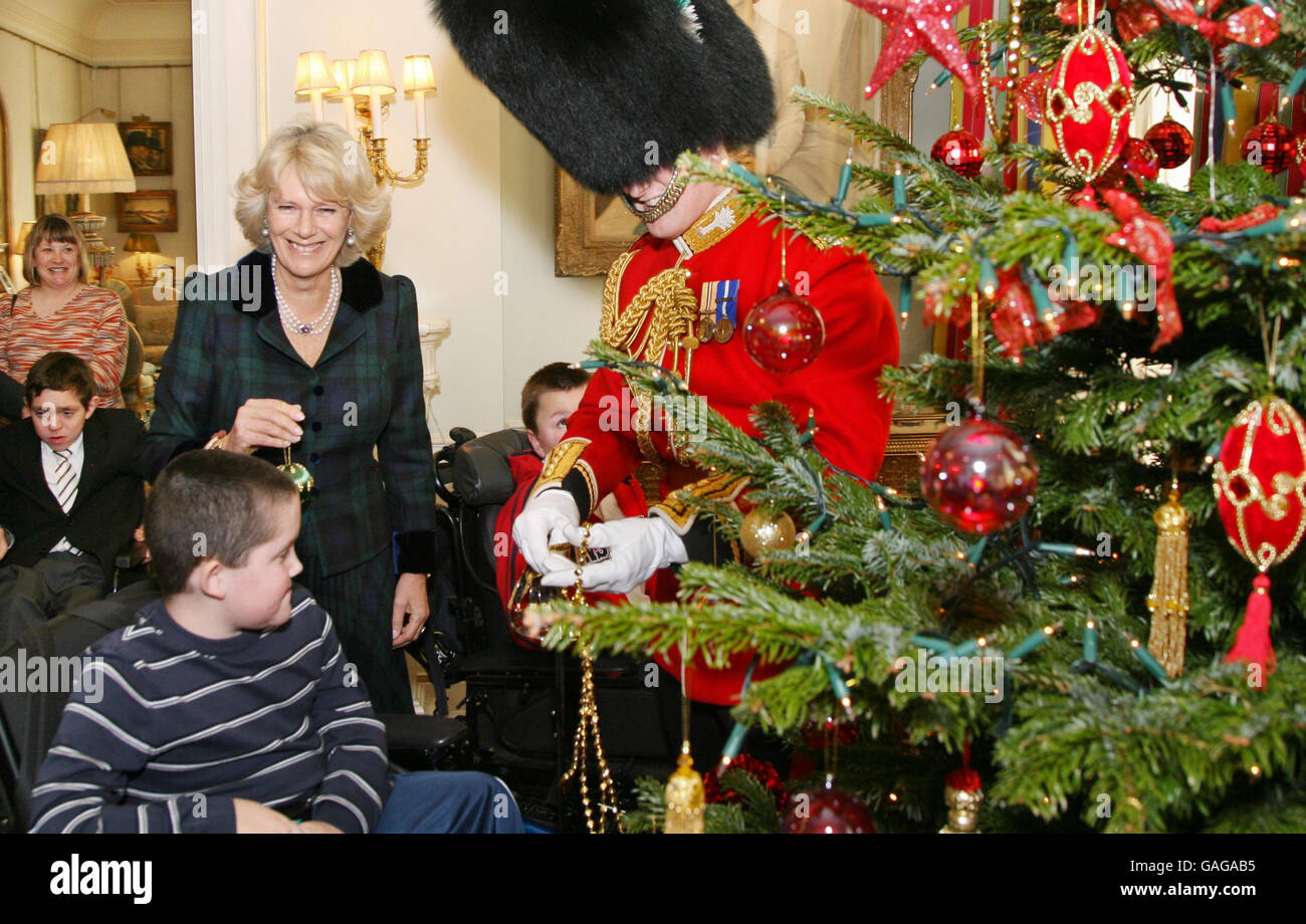 The Duchess of Cornwall during a visit to the Helen and Douglas House