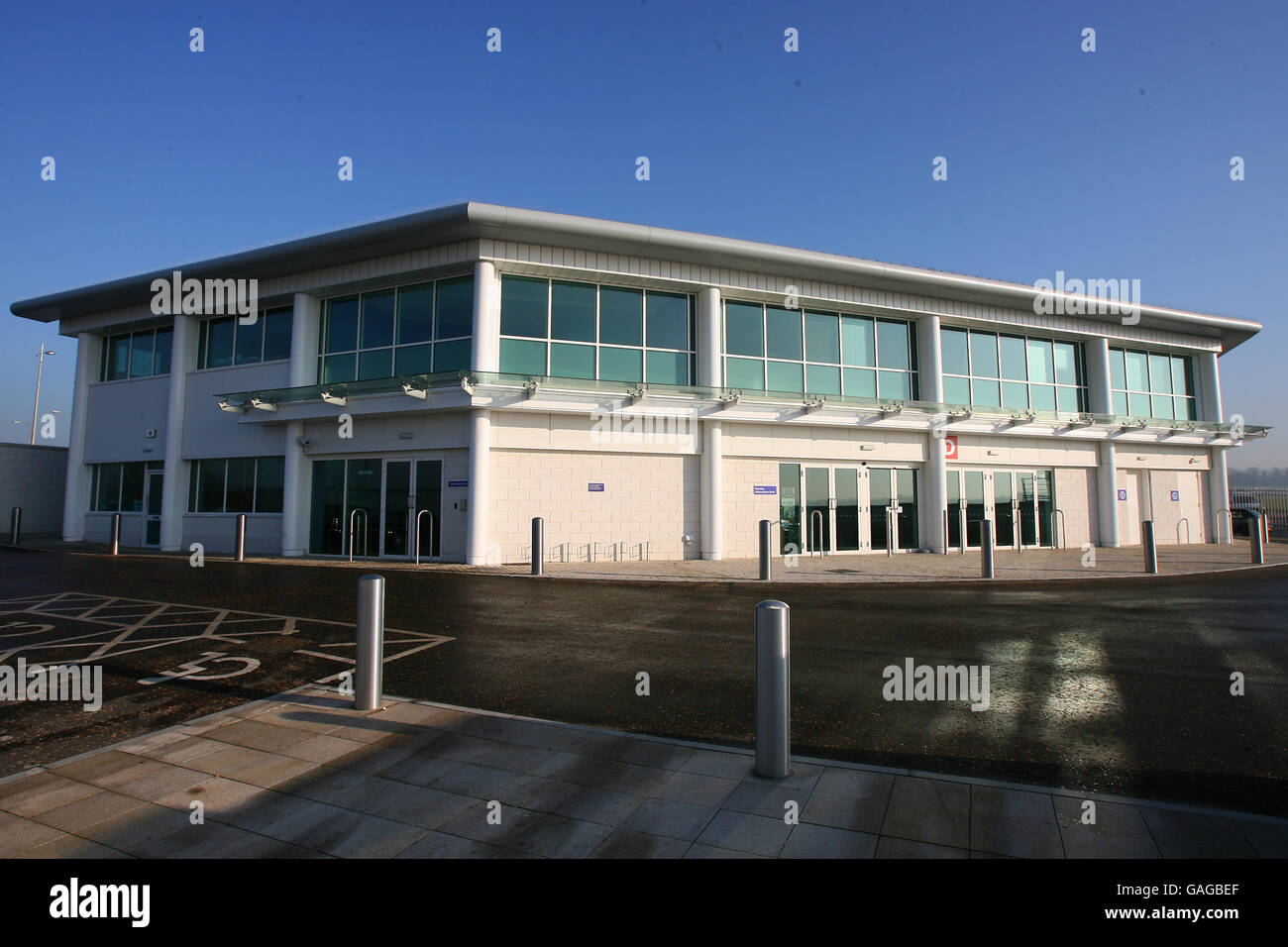 Horse Racing Grandstand Redevelopment Epsom Downs Racecourse. General view of the Entrance