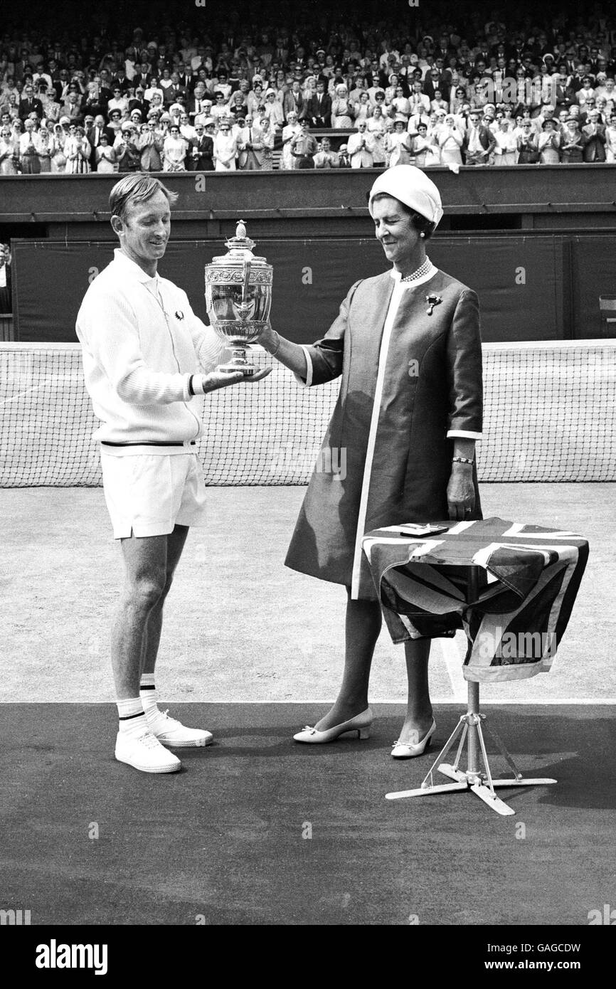 Tennis - Wimbledon Championships - Men's Singles - Final - Rod Laver v Tony Roche Stock Photo