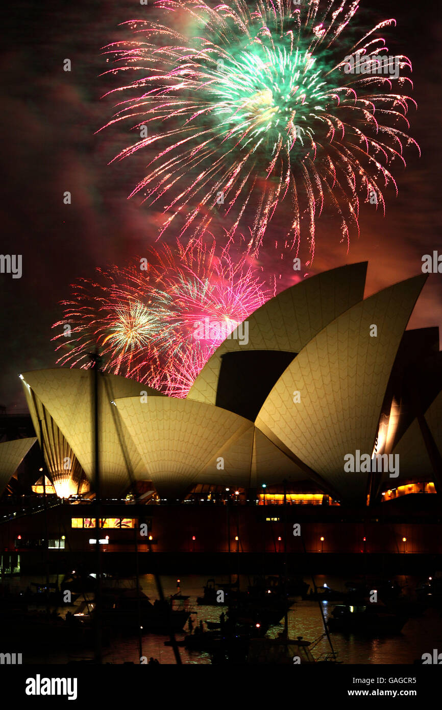 New Year's Day Celebrations Sydney Australia Stock Photo Alamy