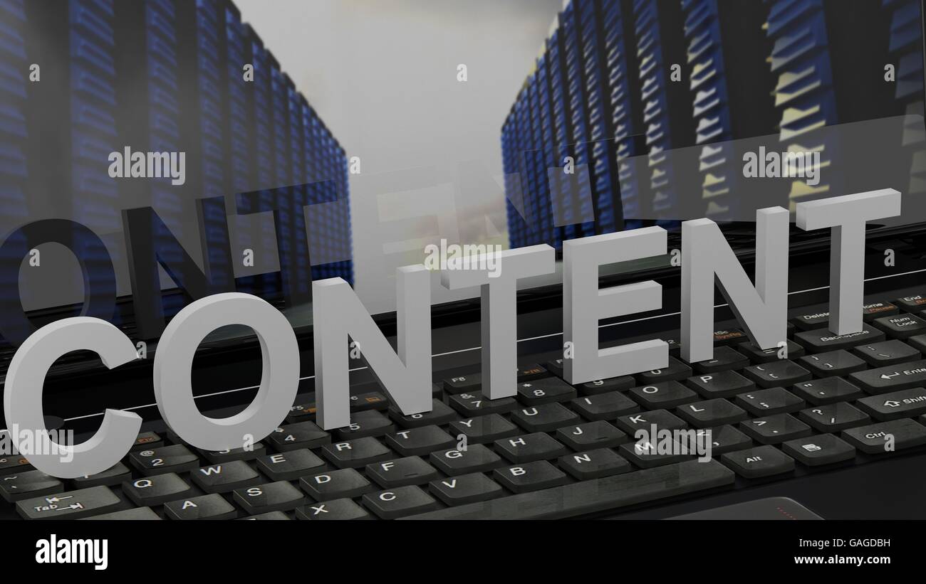 Content - Concept on Computer Keyboard Stock Photo - Alamy