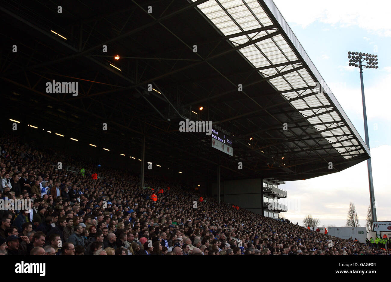 Bristol rovers fans fill the away end at craven cottage hires stock photography and images Alamy