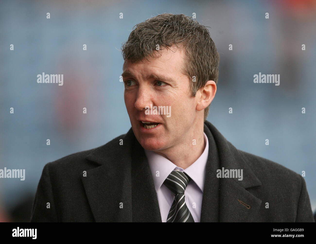 Stockport County's manager Jim Gannon during the CocaCola League Two