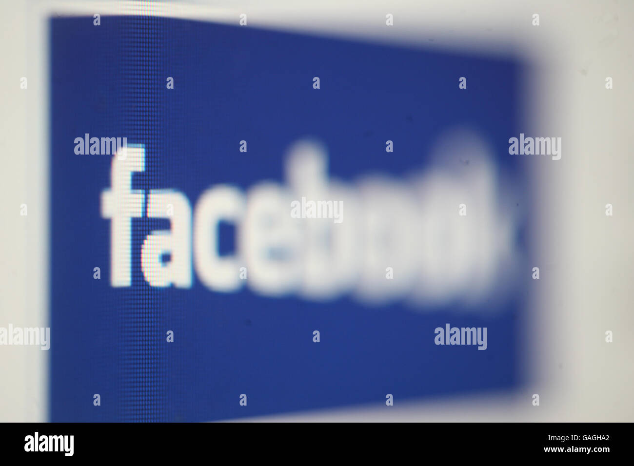Website screenshots. Facebook screenshot. Stock Photo
