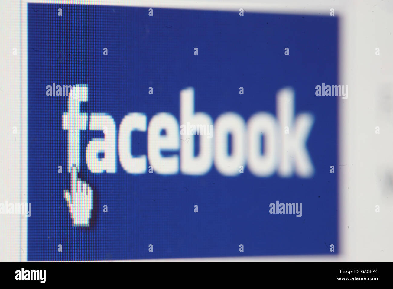 Website screenshots. Facebook screenshot. Stock Photo