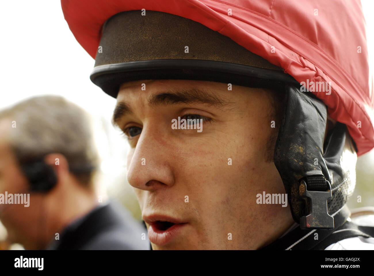 Horse Racing - Victor Chandler Day - Ascot Racecourse. Jockey Tom Scudamore after victory on Tamarinbleu in The Victor Chandler Chase at Ascot Racecourse. Stock Photo