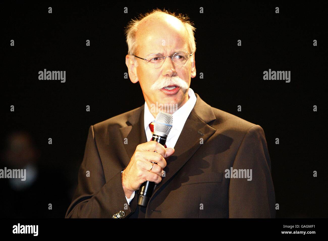 CEO of Daimler Chrysler Dieter Zetsche during the launch of the Vodafone McLaren Mercedes MP4-23 at the Mercedes-Benz Museum, Stuttgart. Stock Photo