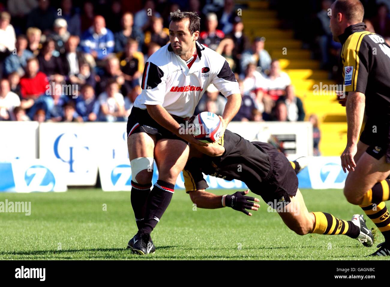 Saracens' Thomas Castagnede in action against London Wasps Stock Photo ...