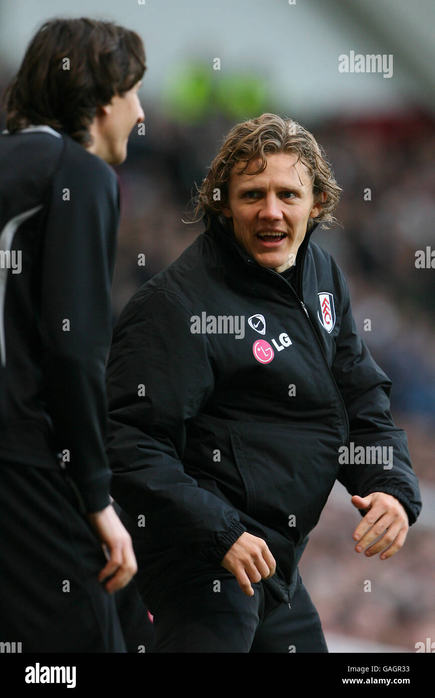 Soccer - Barclays Premier League - West Ham United v Fulham - Upton Park Stock Photo