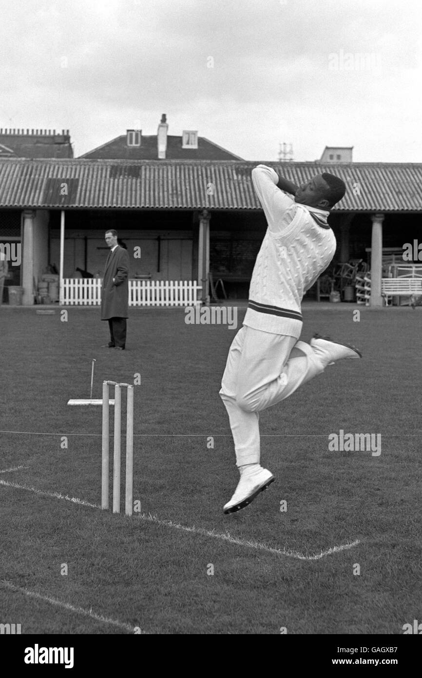 Cricket - Wesley Hall Stock Photo - Alamy