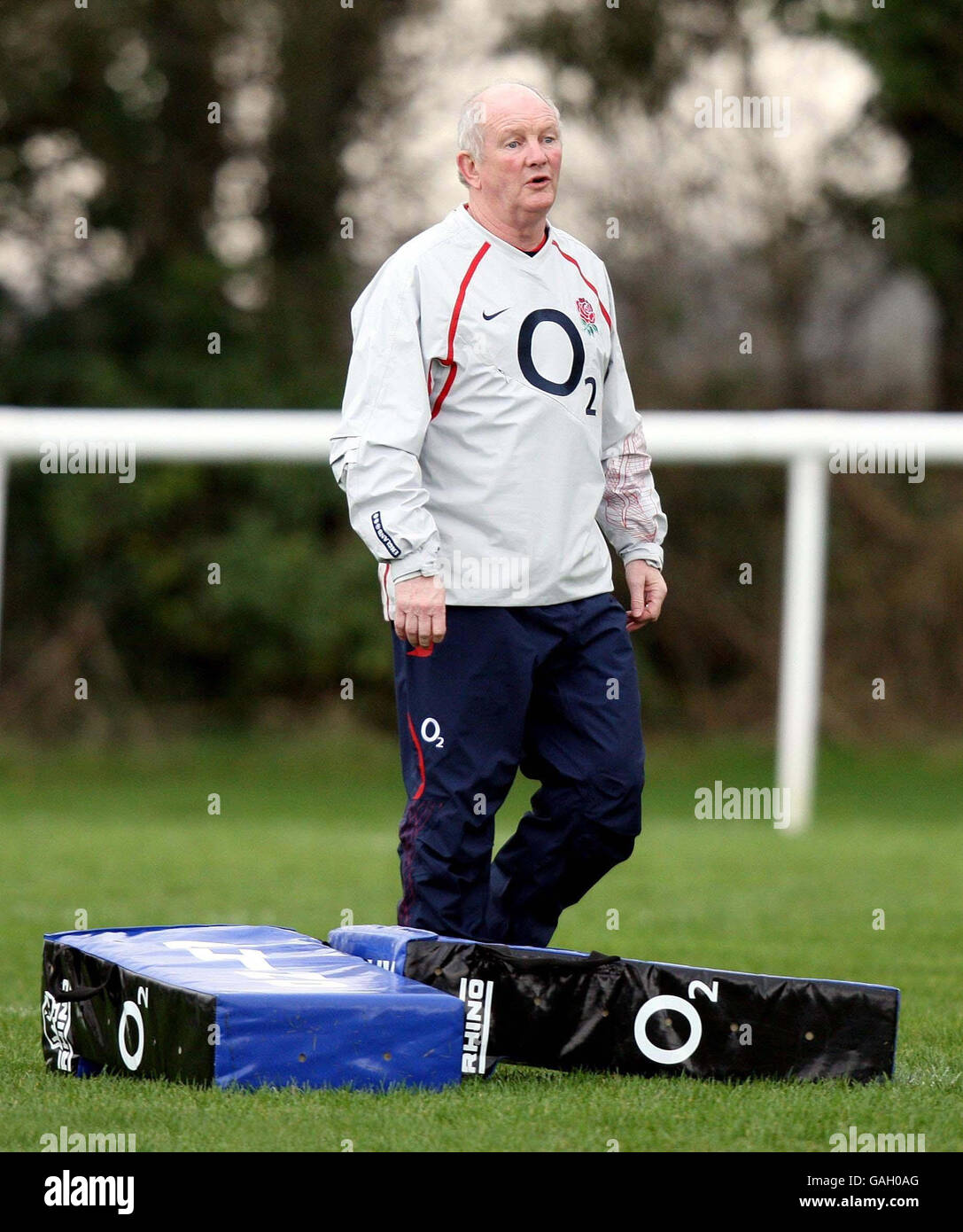 England coach brian during training session at bath university hi-res ...