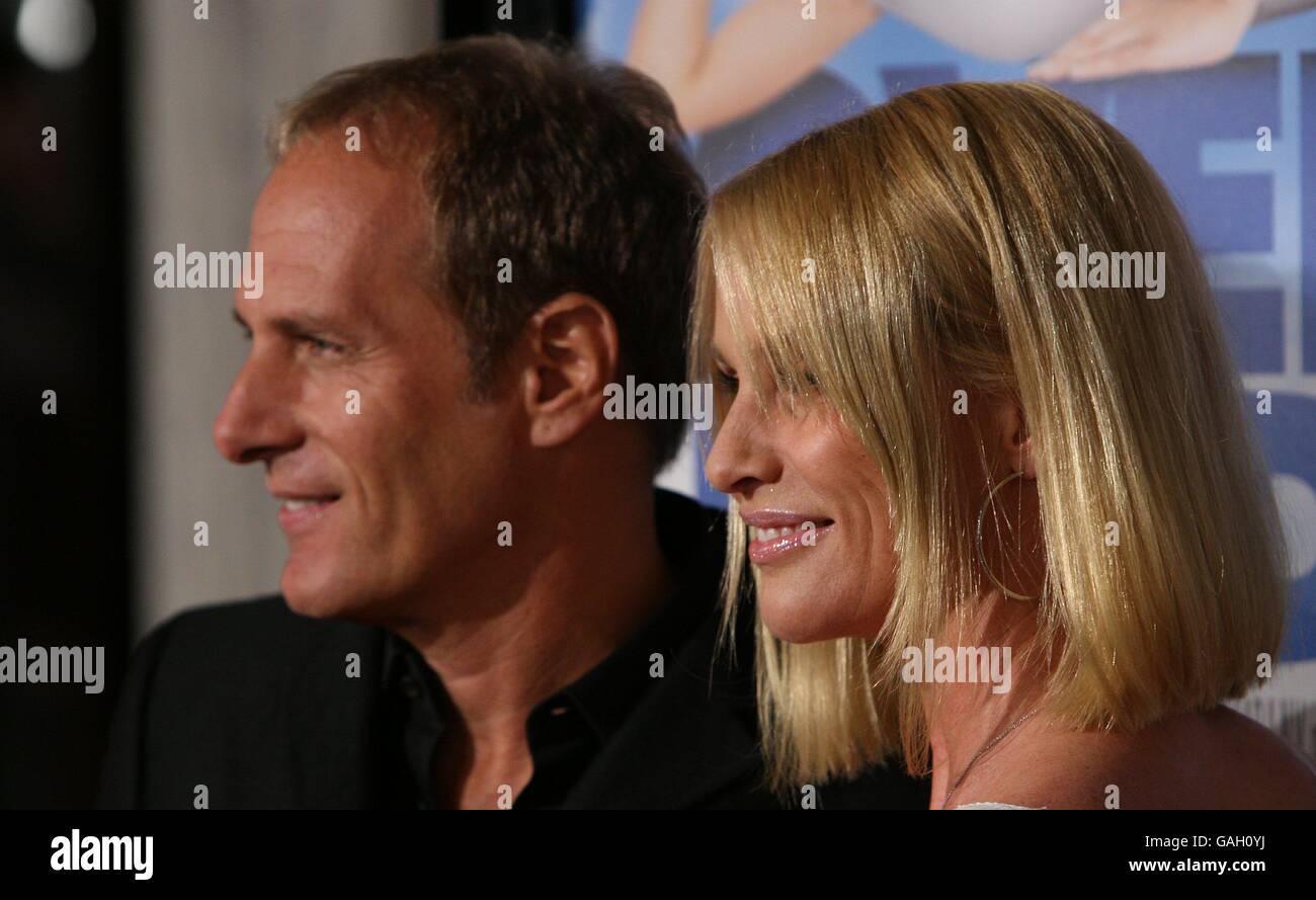 Michael Bolton and Nicollette Sheridan arrive at the premiere for Over Her Dead Body at the Arclight Theatre, Los Angeles. Stock Photo