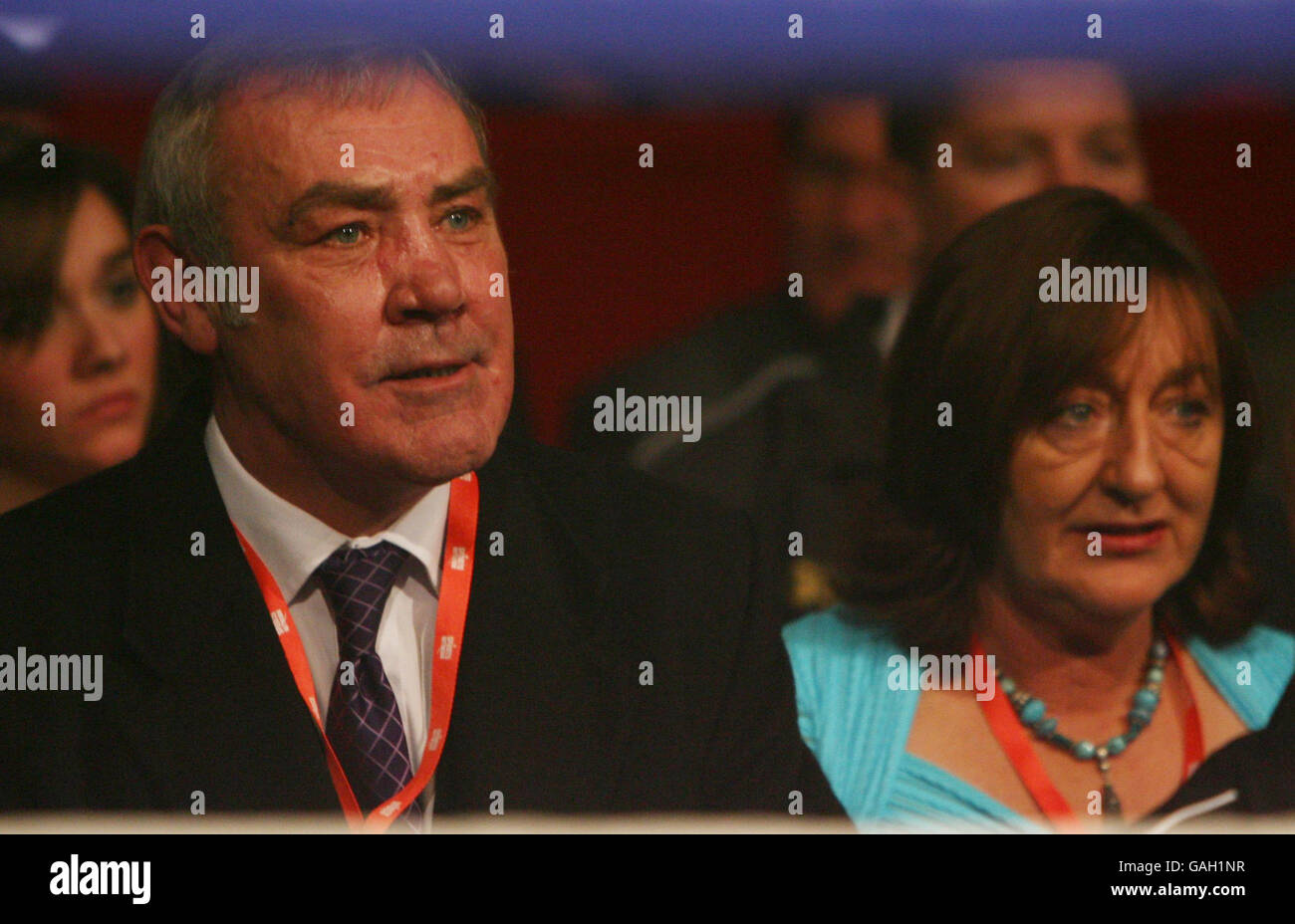 Alan Minter and his wife watch their son Ross Minter in action during