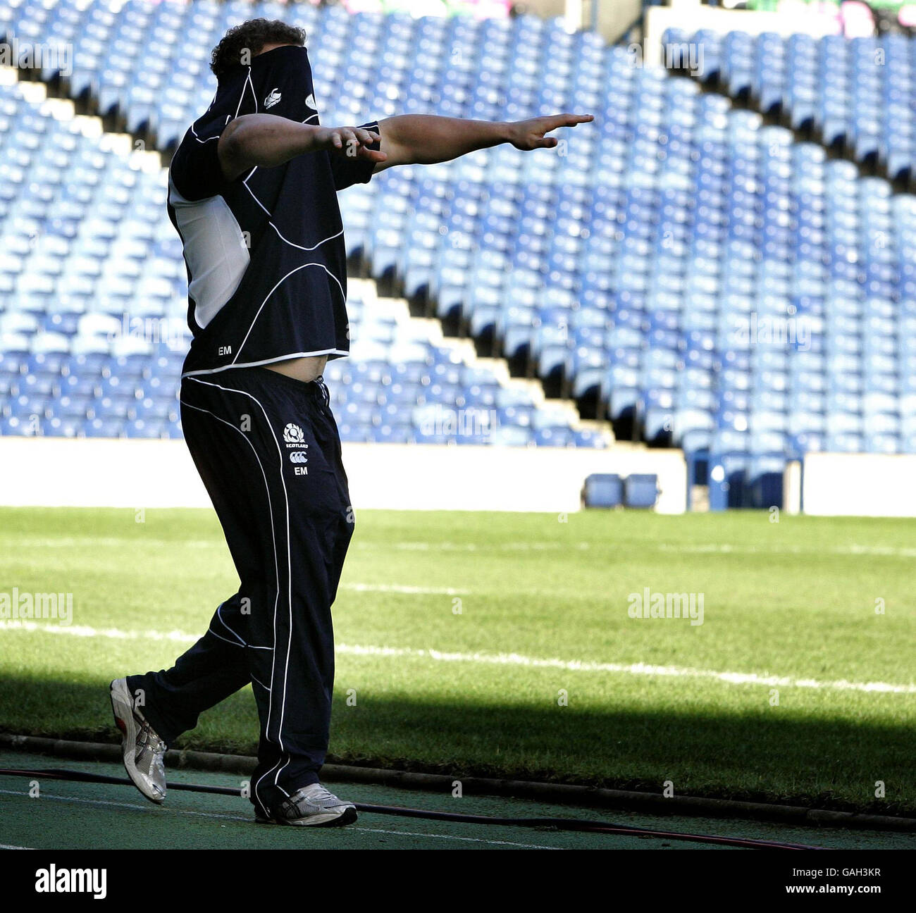 Rugby Union - Scotland Press Conference - Murrayfield - Edinburgh Stock Photo