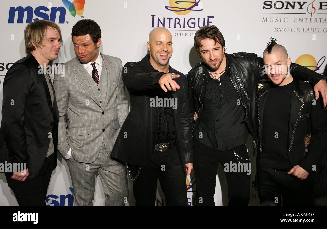 Daughtry arrive at the Carl Davis Pre-Grammy party at the Beverley Hilton Hotel, Los Angeles. Stock Photo