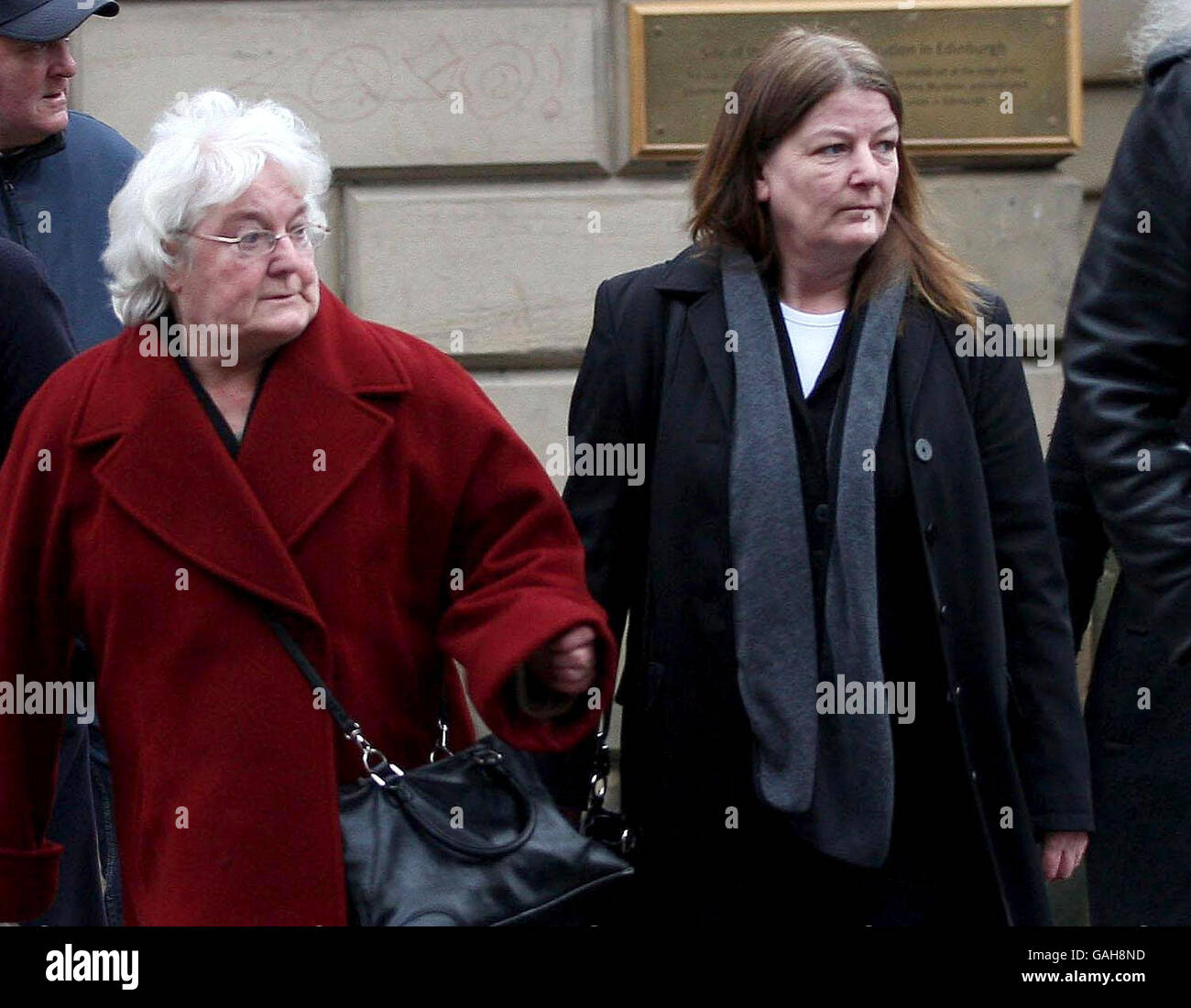 Luke Mitchell Appeal. Judy Jones, the mother of Jodi Jones arrives with a family member at the High Court in Edinburgh. Stock Photo