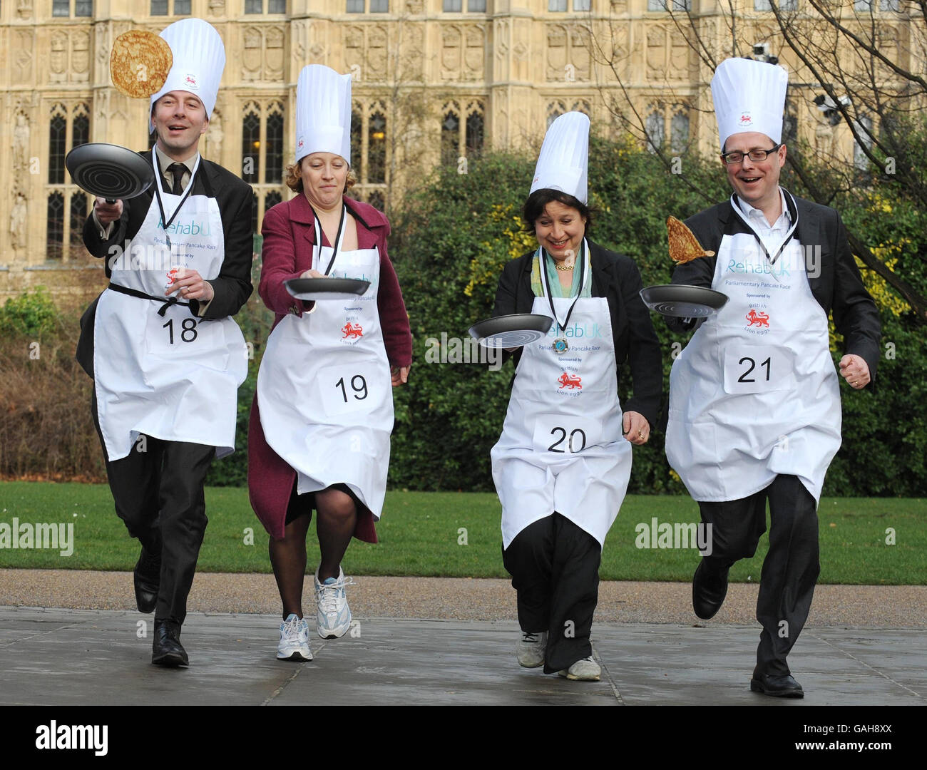 Pancake Race Stock Photo Alamy