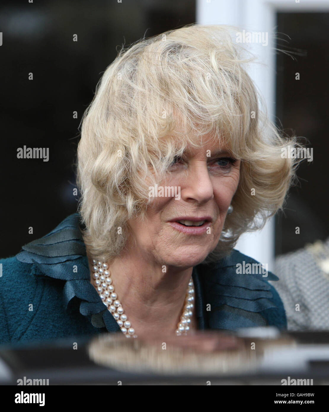The Duchess of Cornwall at the opening of a new bakery for Marshfields Bakery in Tolldown
