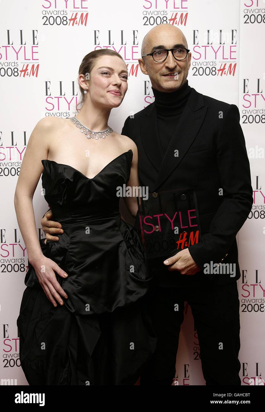 Pierre Hardy with the award for Best Accessory Designer at the ELLE Style Awards 2008, The Westway, off Latimer Road, W10 Stock Photo