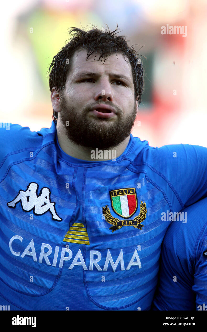 Rugby Union - RBS 6 Nations Championship 2008 - Italy v England - Stadio Flaminio. Martin Castrogiovanni, Italy Stock Photo