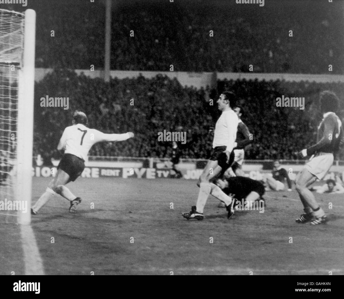 Soccer european championship quarter final leg west germany england hi