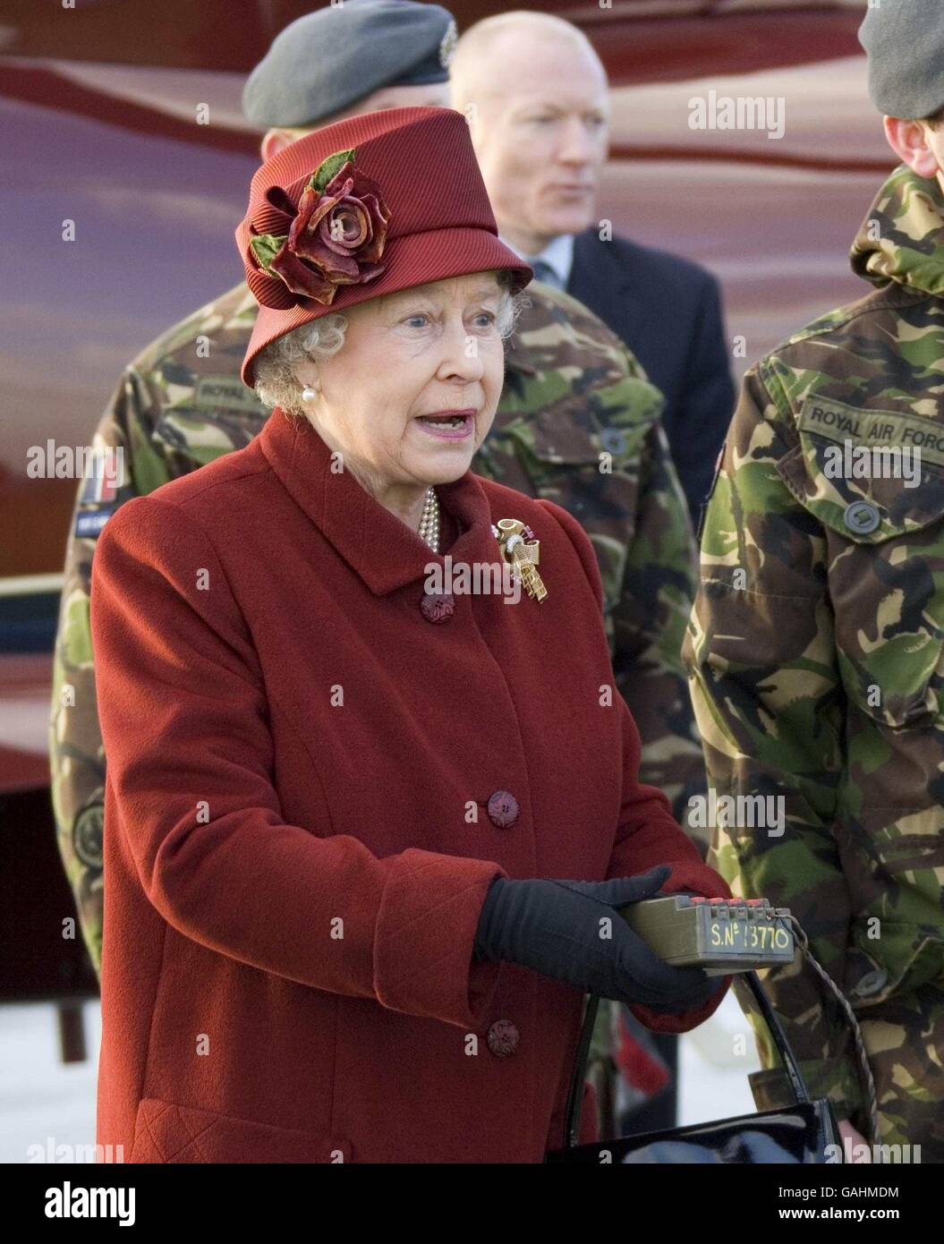 The Queen visits RAF Marham Stock Photo