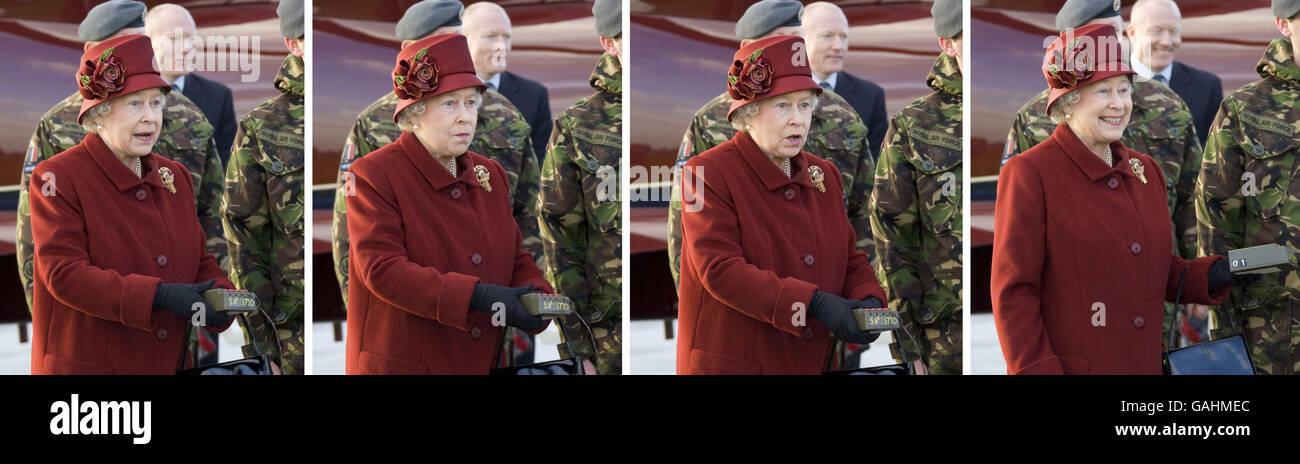 The Queen visits RAF Holbeach Stock Photo