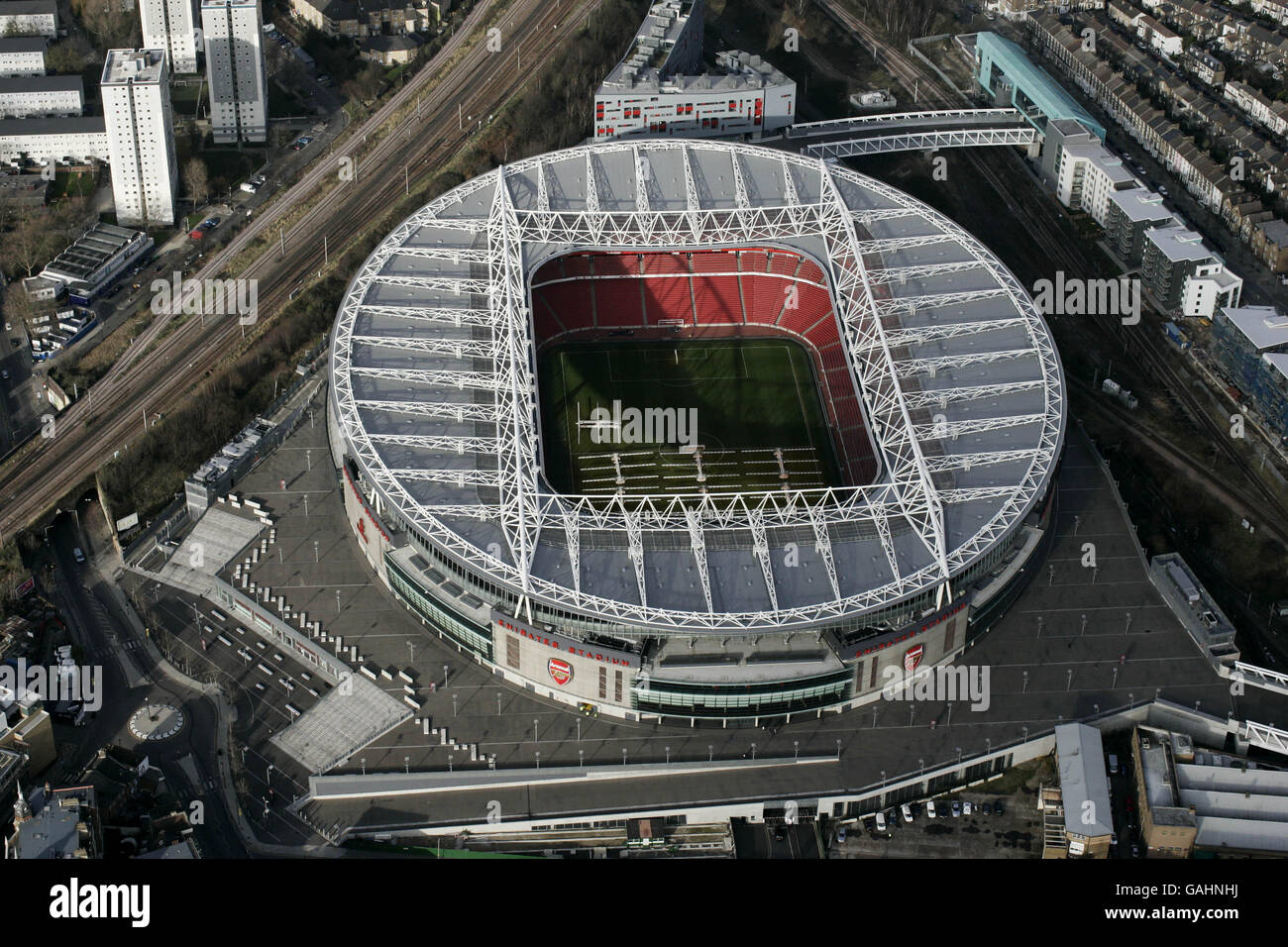 Aerial view of the Emirates Stadium Stock Photo Alamy