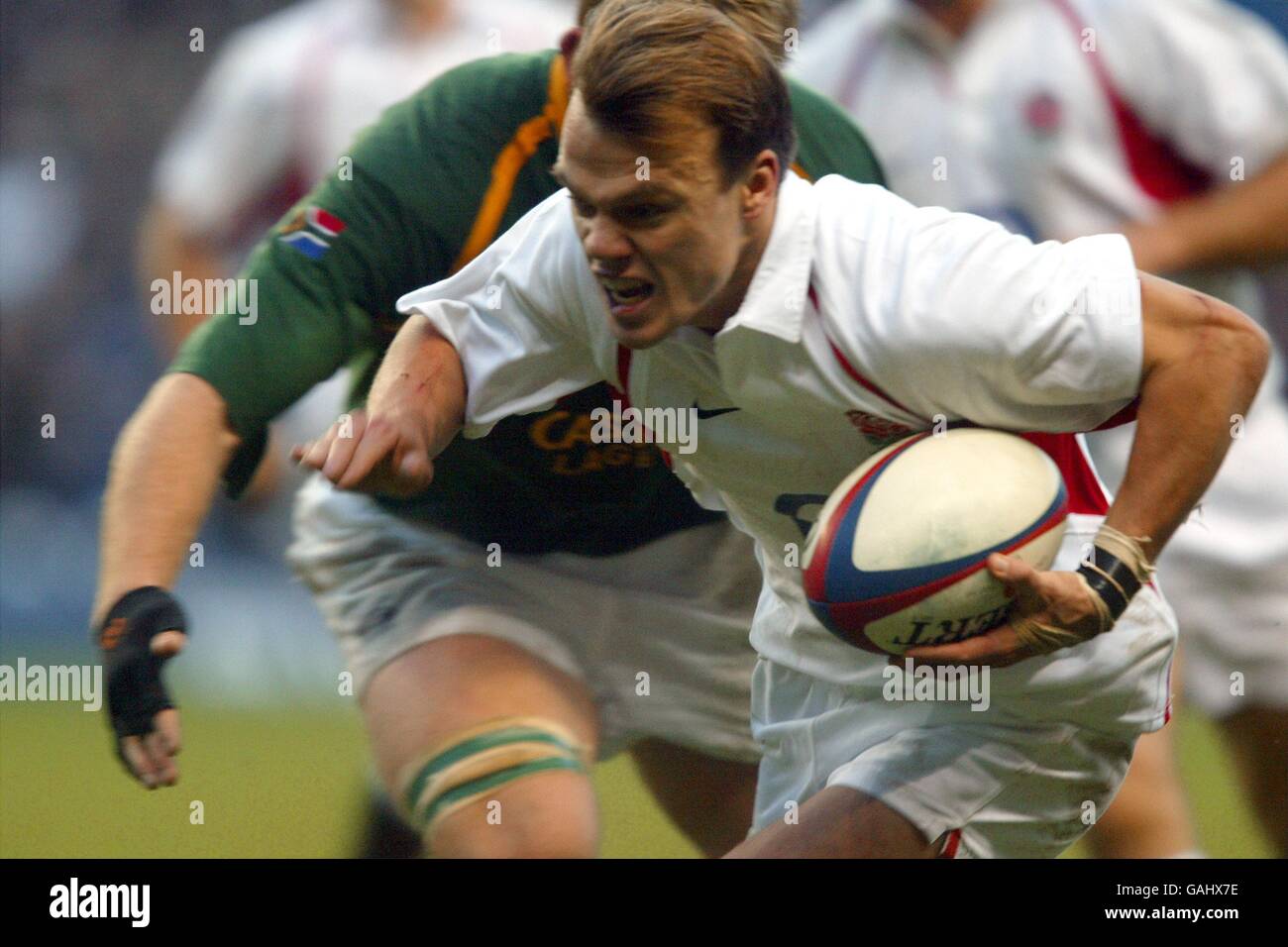 Rugby Union - International Friendly - England v South Africa. England's Phil Christophers charges past the defence Stock Photo
