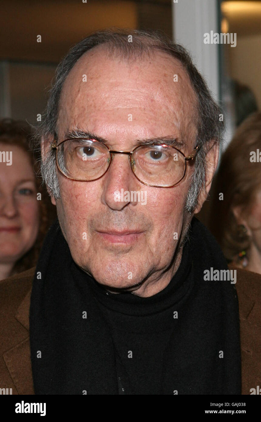 Harold Pinter arrives for the Belarus Free Theatre Company production of 'Being Harold Pinter' at the Soho Theatre in central London. Stock Photo