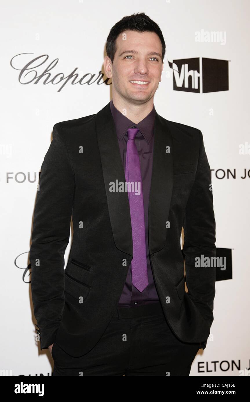 JC Chasez arrives for the 16th Annual Sir Elton John AIDS Foundation Oscar Party at the Pacific Design Centre in Los Angeles. Stock Photo