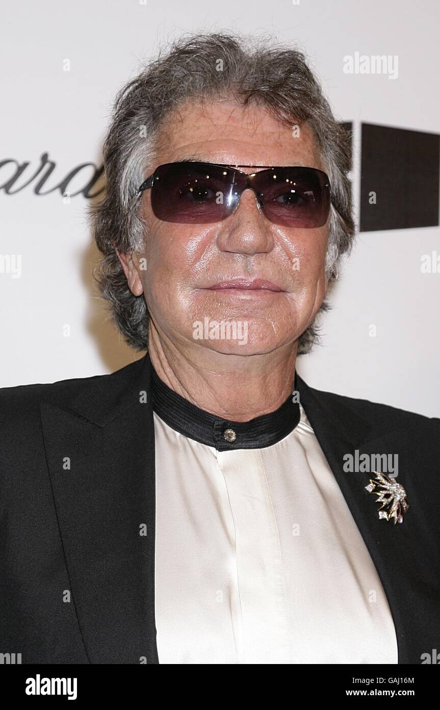 Roberto Cavalli arrives for the 16th Annual Sir Elton John AIDS Foundation Oscar Party at the Pacific Design Centre in Los Angeles. Stock Photo