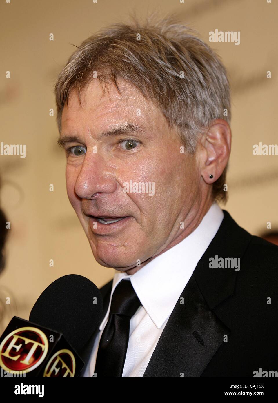 Harrison Ford arrives for the 16th Annual Sir Elton John AIDS Foundation Oscar Party at the Pacific Design Centre in Los Angeles. Stock Photo