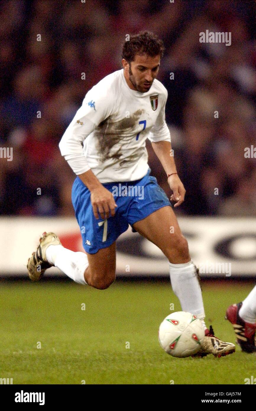 Soccer - European Championships 2004 Qualifier - Group Nine - Wales v Italy. Alessandro Del Piero, Italy Stock Photo