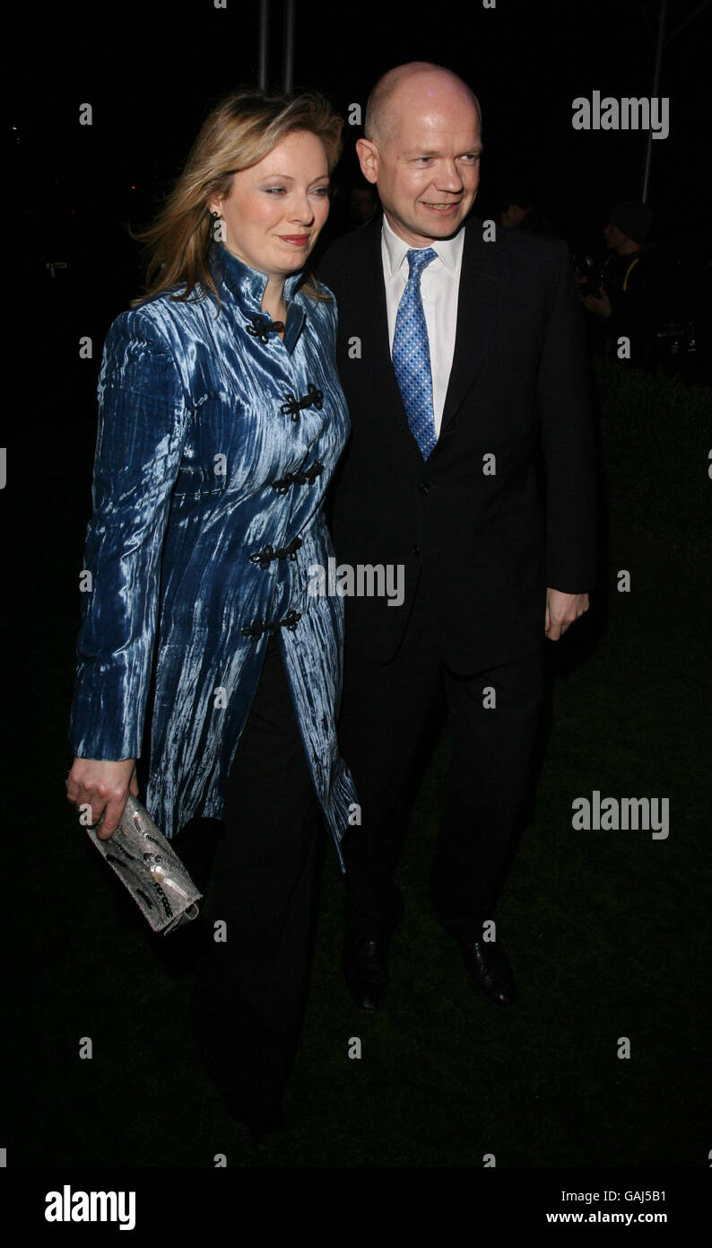 Former Conservative Party leader William Hague and his wife Ffion arrive for the Conservative Party Black & White Ball at Battersea Evolution in Battersea Park, south-west London. Stock Photo