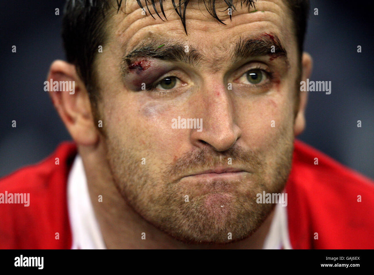 Rugby Union - RBS 6 Nations Championship 2008 - England v Wales - Twickenham. Huw Bennett, Wales Stock Photo