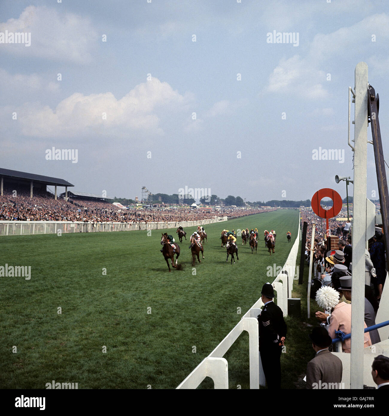 Horse Racing - The Derby - Epsom. Sea Bird II wins 1965 Derby, ridden by Pat Glennon. Stock Photo