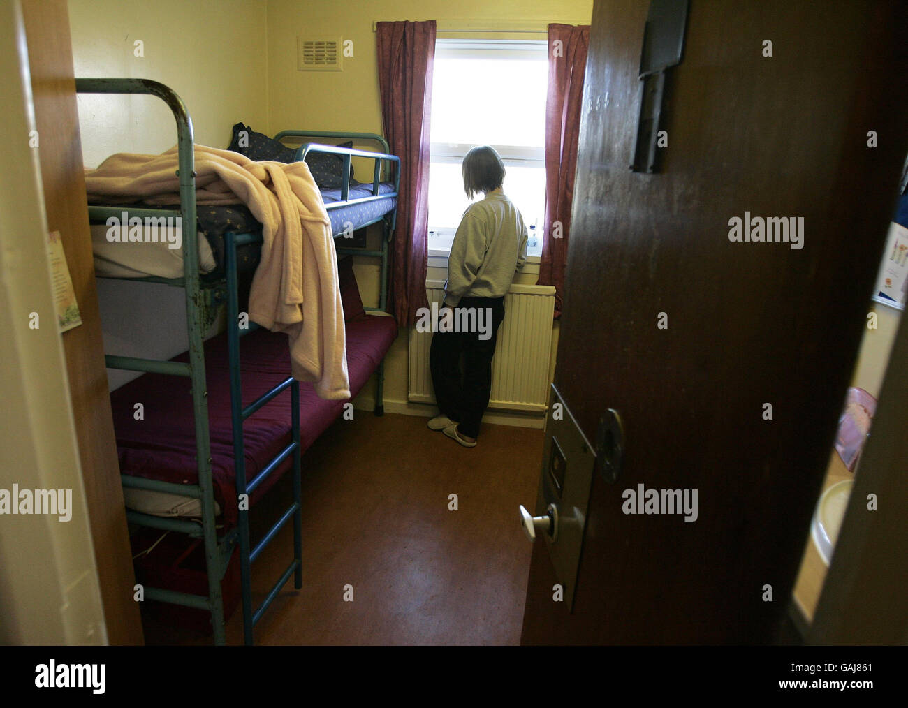 A female prisoner in a cell at Cornton Vale prison Scotland's only