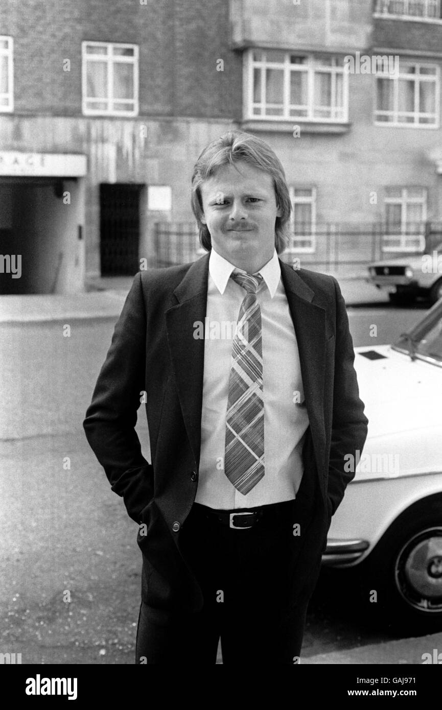 Brighton and Hove Albion's Neil McNab arrives at an FA Disciplinary Hearing convened to consider his punishment for pushing a referee during a match Stock Photo