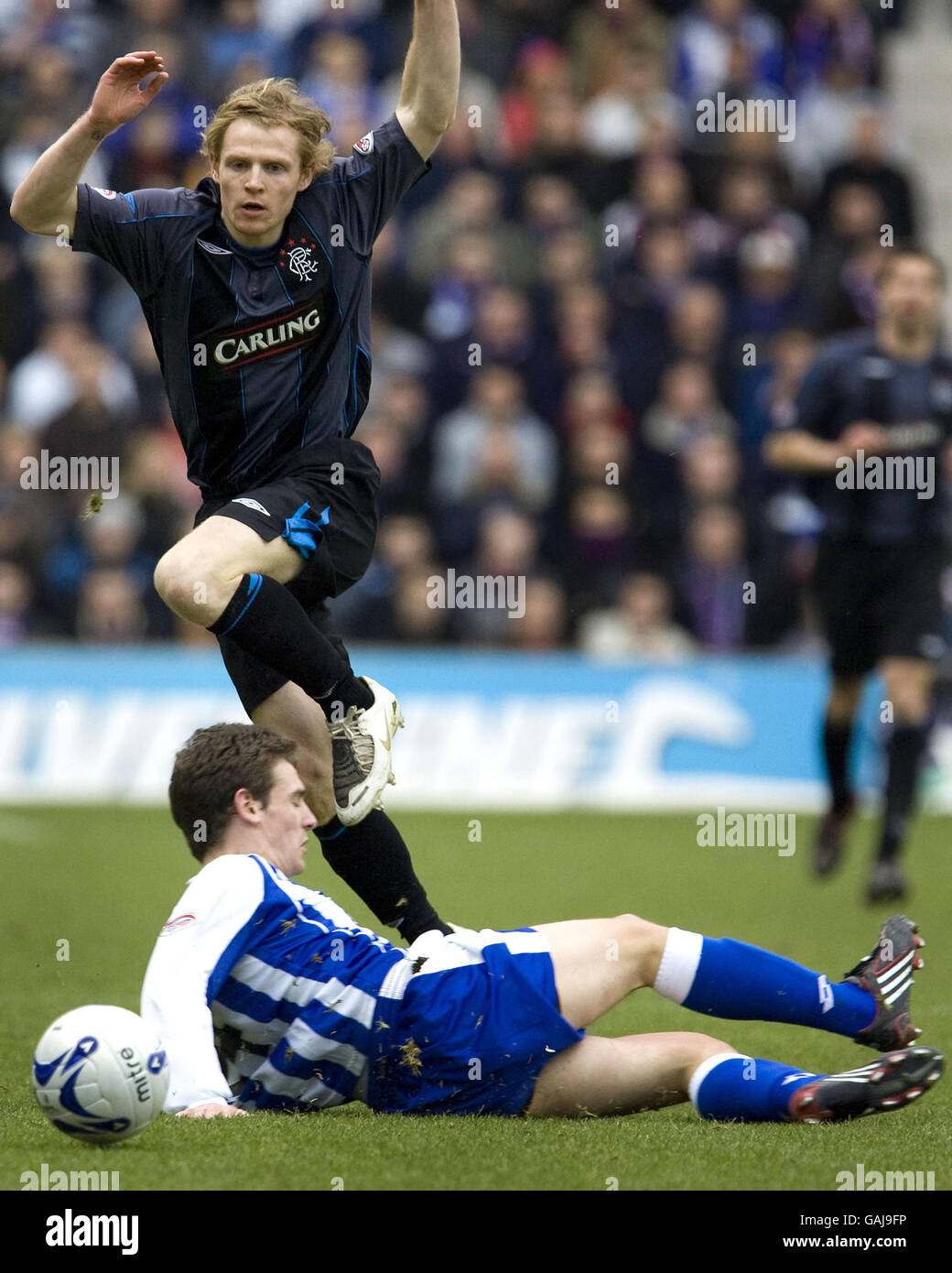 Full length falling tackling mangrs hi-res stock photography and images ...