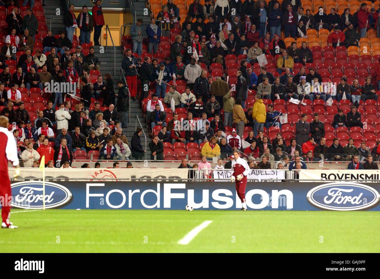 Soccer Uefa Champions League Group D Ajax V Inter Milan Ajax Fans Watch Their Team In Action Stock Photo Alamy