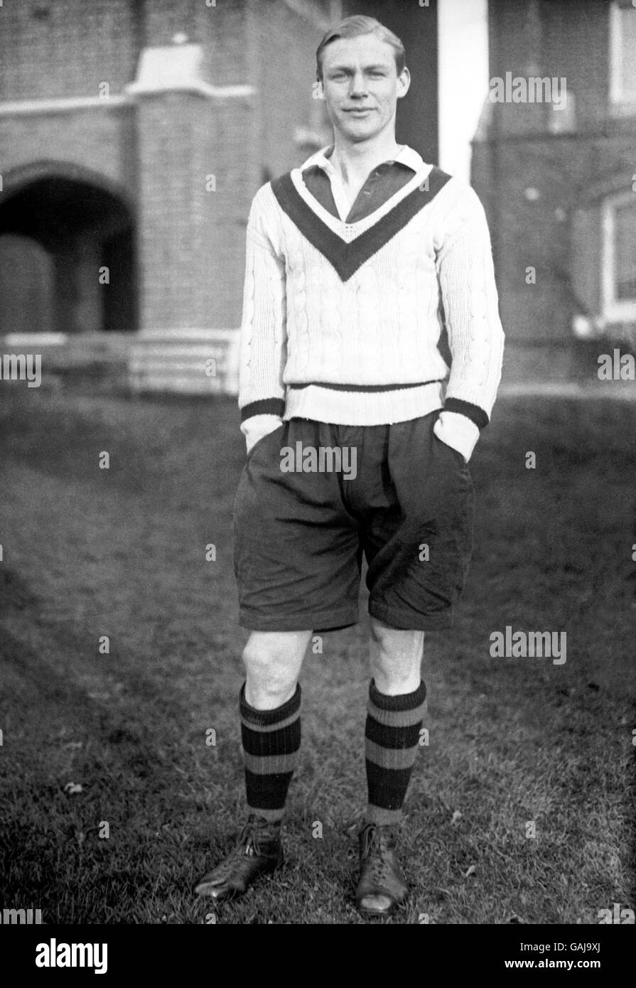 Peter Cranmer, Oxford University rugby player and Warwickshire cricketer Stock Photo
