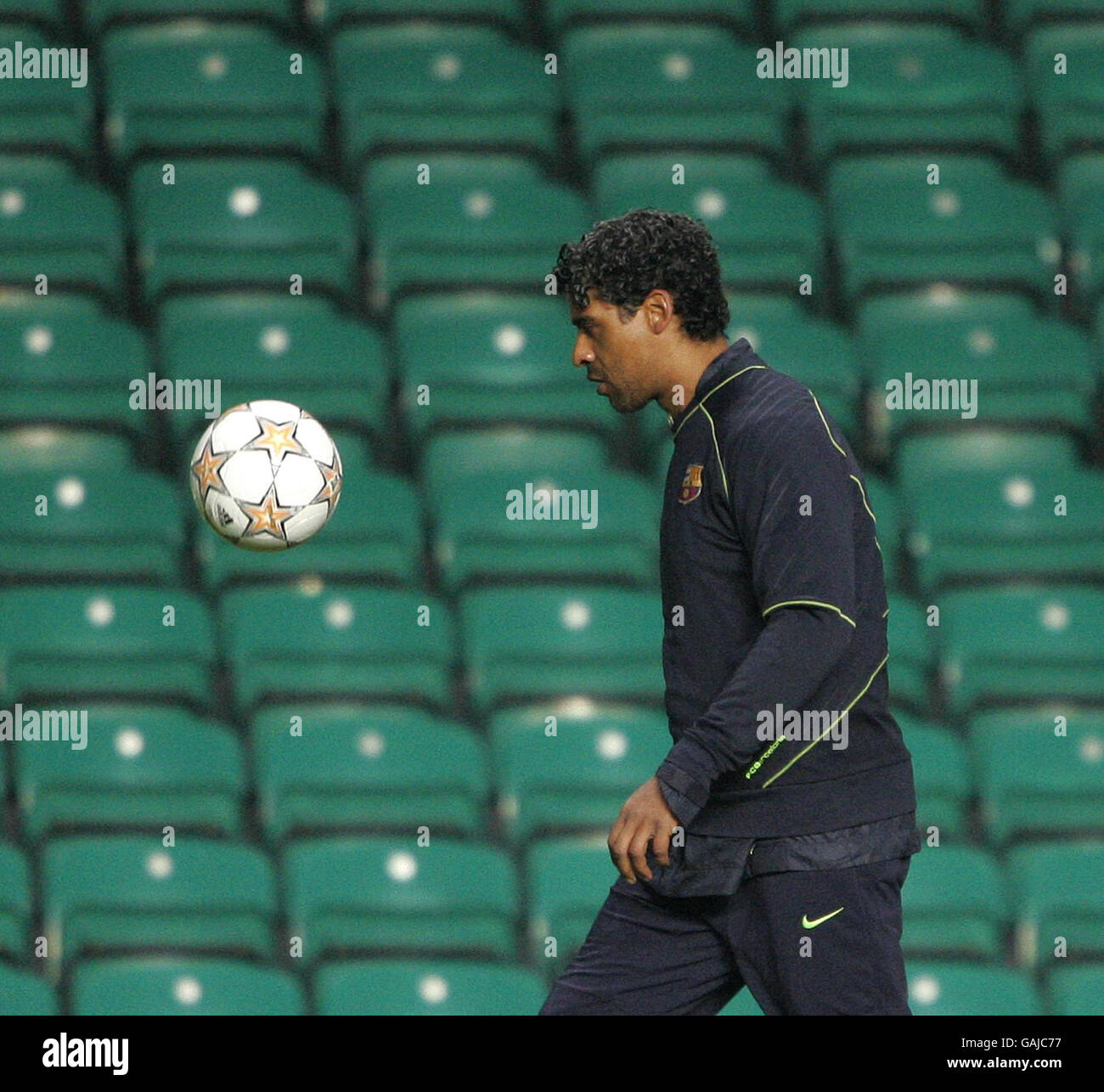 Soccer - Barcelona Training Session - Celtic Park Stock Photo